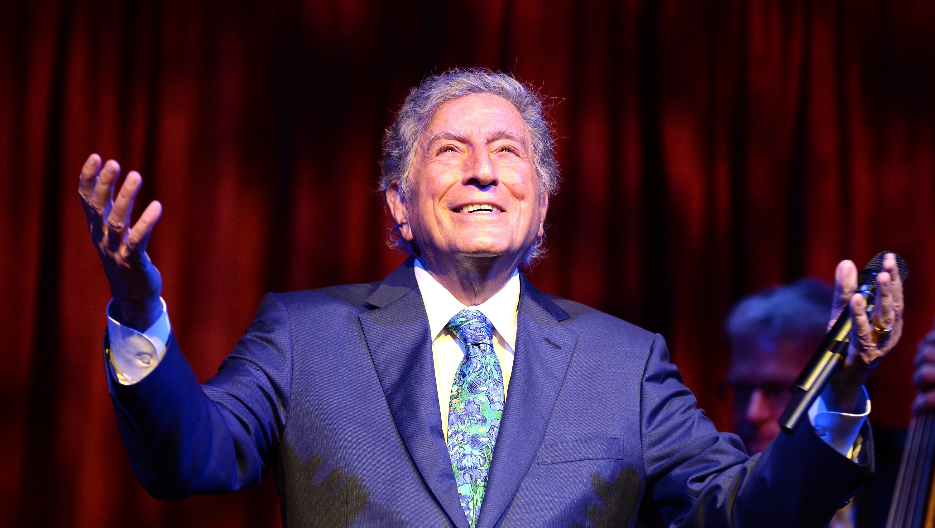 Tony Bennett performs at the 9th Annual Exploring The Arts Gala founded by Tony Bennett and his wife Susan Benedetto at Cipriani 42nd Street on September 28, 2015 in New York City. (Photo by Dave Kotinsky/Getty Images 8th Annual Exploring The Arts Gala)