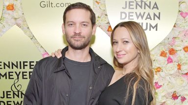 WEST HOLLYWOOD, CA - DECEMBER 07:  Tobey Maguire and Jennifer Meyer attend Gilt.com, Jennifer Meyer & Jenna Dewan Tatum Launch Exclusive Jewelry Collection Benefitting Baby2Baby at Sunset Tower Hotel on December 7, 2017 in West Hollywood, California.  (Photo by Stefanie Keenan/Getty Images for Gilt.com)