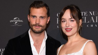 PARIS, FRANCE - FEBRUARY 06:  Jamie Dornan and Dakota Johnson attend "Fifty Shades Freed - 50 Nuances Plus Claires" Premiere at Salle Pleyel on February 6, 2018 in Paris, France.  (Photo by Pascal Le Segretain/Getty Images)