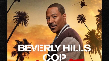 Eddie Murphy on the Beverly Hills Cop Axel F poster