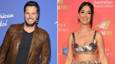 Luke Bryan and Katy Perry at events.