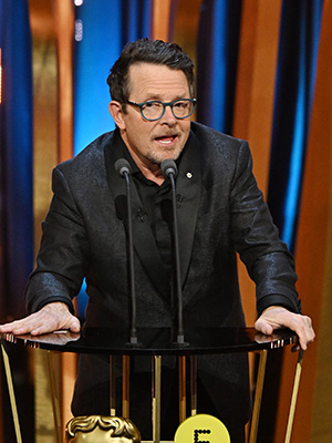 Michael J. Fox appearing at the BAFTA Awards 2024