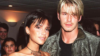 Victoria and David Beckham at event.