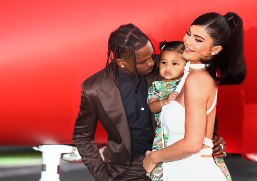 SANTA MONICA, CALIFORNIA - AUGUST 27: Travis Scott and Kylie Jenner attend the Travis Scott: "Look Mom I Can Fly" Los Angeles Premiere at The Barker Hanger on August 27, 2019 in Santa Monica, California. (Photo by Tommaso Boddi/Getty Images for Netflix)