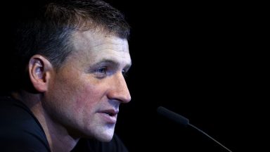 OMAHA, NEBRASKA - JUNE 18: Ryan Lochte speaks during a press conference during Day Six of the 2021 U.S. Olympic Team Swimming Trials at CHI Health Center on June 18, 2021 in Omaha, Nebraska. (Photo by Maddie Meyer/Getty Images)