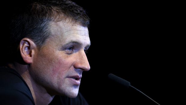 OMAHA, NEBRASKA - JUNE 18: Ryan Lochte speaks during a press conference during Day Six of the 2021 U.S. Olympic Team Swimming Trials at CHI Health Center on June 18, 2021 in Omaha, Nebraska. (Photo by Maddie Meyer/Getty Images)