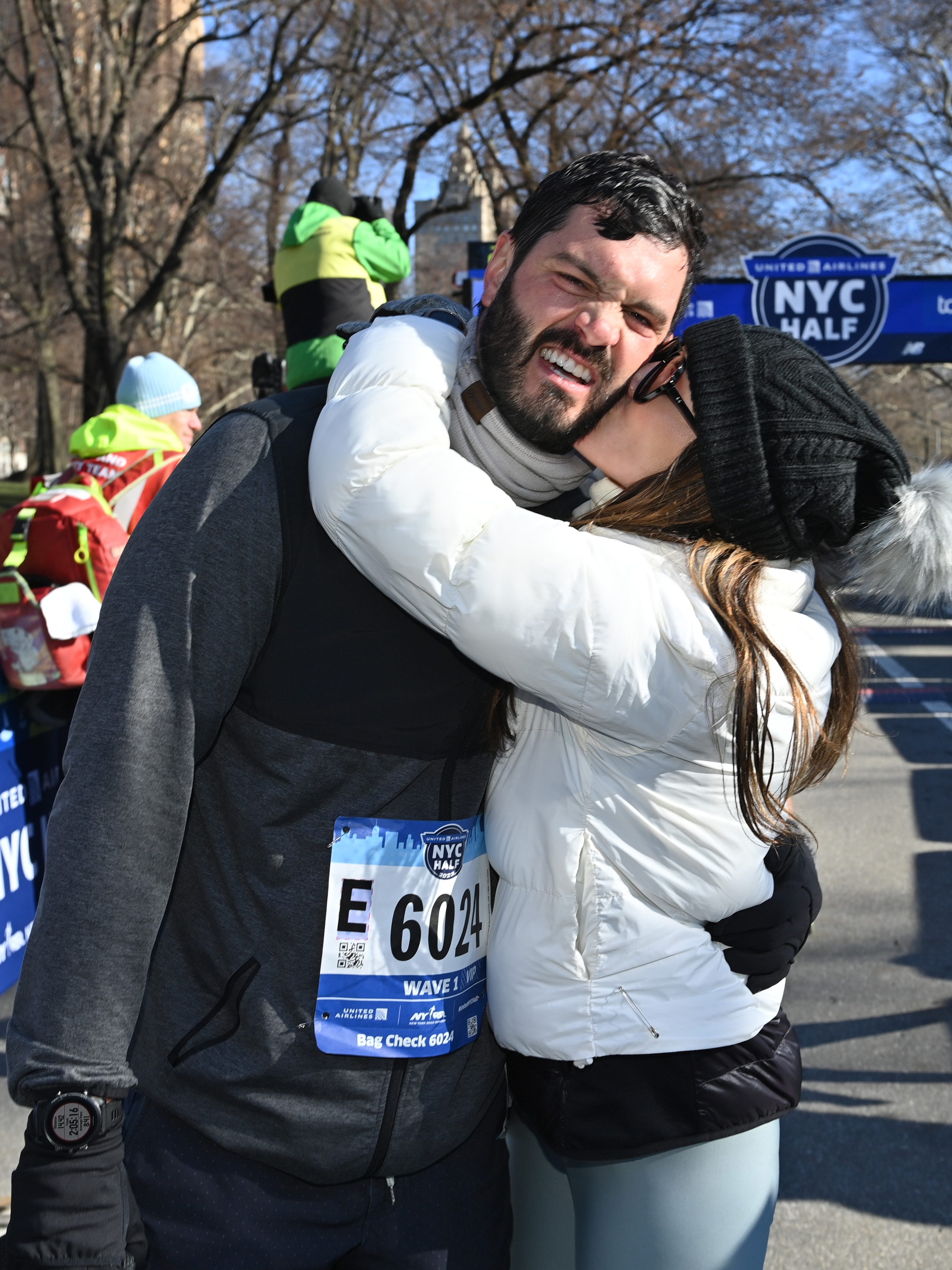 NEW YORK, NEW YORK - MARCH 19: Blaine Hart and Andi Dorfman participate in the NYRR Half Marathon on March 19, 2023 in New York City. (Photo by Bryan Bedder/New York Road Runners via Getty Images)