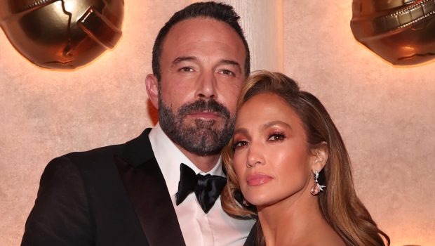 Ben Affleck and Jennifer Lopez at the 81st Golden Globe Awards held at the Beverly Hilton Hotel on January 7, 2024 in Beverly Hills, California. (Photo by Christopher Polk/Golden Globes 2024/Golden Globes 2024 via Getty Images)