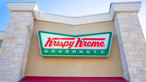 AUSTIN, TEXAS - FEBRUARY 13: The exterior of a Krispy Kreme store is seen on February 13, 2024 in Austin, Texas. Krispy Kreme Inc. today announced expected double-digit price increases in response to commodities and labor cost pressures. The Charlotte, North Carolina-based company's stock price fell by as much as 10% earlier after earnings guidance for the full year missed analysts' estimates.  (Photo by Brandon Bell/Getty Images)