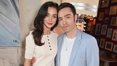 LONDON, ENGLAND - MAY 11: Amy Jackson and Ed Westwick attend the Apple TV+ BAFTA TV Brunch to celebrate excellence in global storytelling and creativity at 180 The Strand on May 11, 2024 in London, England. (Photo by Dave Benett/Getty Images for Apple TV+)