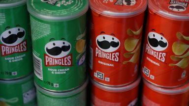 Pringles packaging are seen at the airport in Balice near Krakow, Poland on May 18, 2024. (Photo by Jakub Porzycki/NurPhoto via Getty Images)