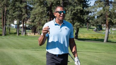 STATELINE, NV - JULY 11: Retired MLB player Alex Rodriguez during the second practice round at the ACC Celebrity Golf Championship presented by American Century Investments at Edgewood Tahoe Golf Course on July 11, 2024 in Stateline, Nevada. (Photo by David Calvert/Getty Images for American Century Investments)