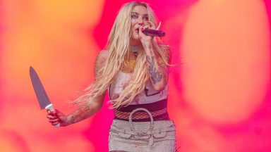 CHICAGO, ILLINOIS - AUGUST 01: Singer-songwriter Kesha performs during Lollapalooza at Grant Park on August 01, 2024 in Chicago, Illinois. (Photo by Josh Brasted/FilmMagic)