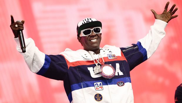 LOS ANGELES, CALIFORNIA - AUGUST 11: (EDITORIAL USE ONLY) Flavor Flav speaks during VeeCon 2024 on August 11, 2024 in Los Angeles, California. (Photo by Chelsea Guglielmino/Getty Images)