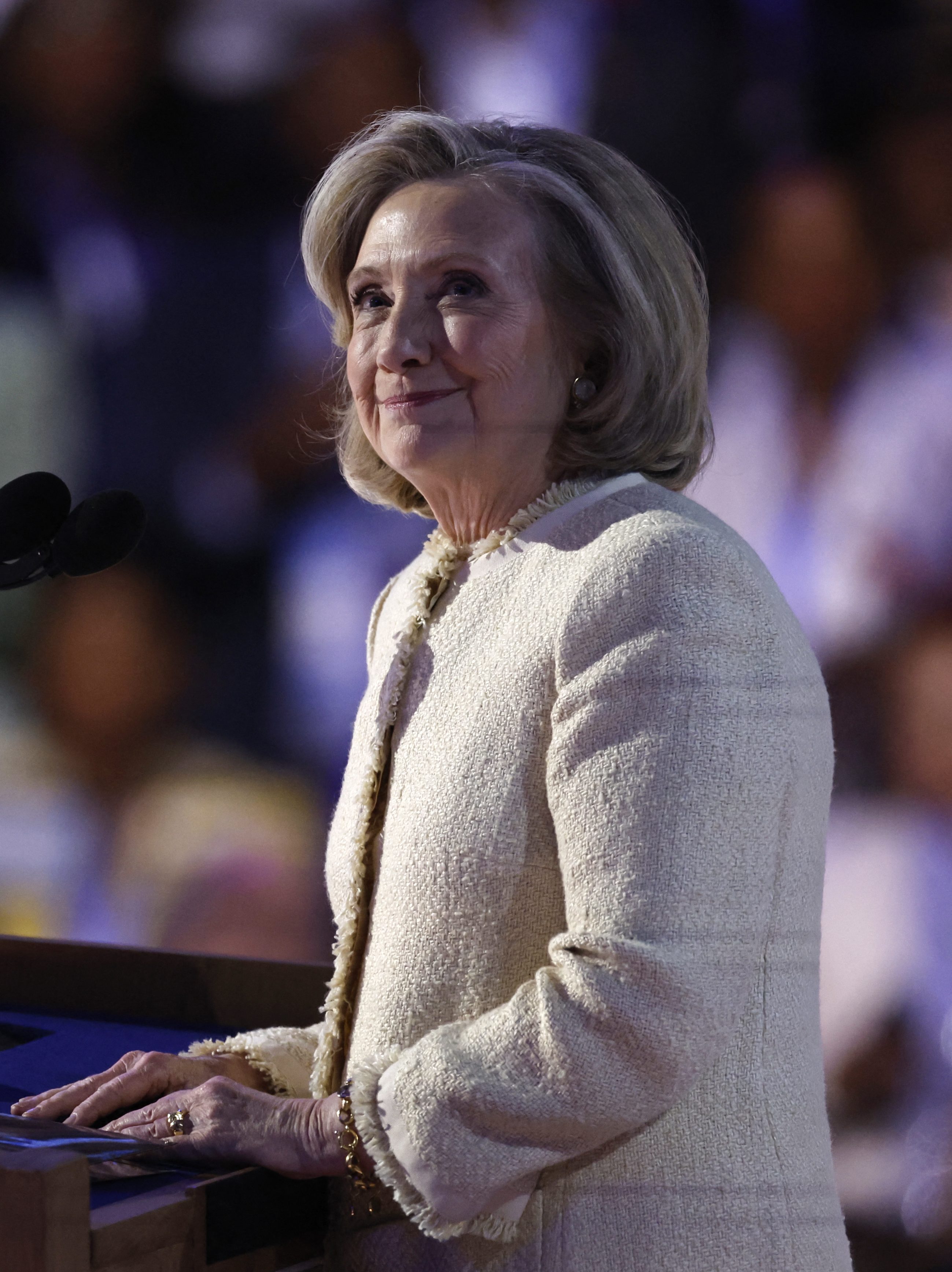 Hillary Clinton on the first day of the Democratic National Convention (DNC) 2024
