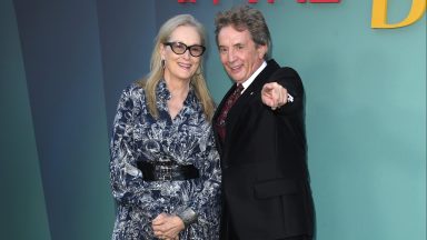 LOS ANGELES, CALIFORNIA - AUGUST 22: Meryl Streep, Martin Short arrives at the Season 4 Premiere Of Hulu's "Only Murders In The Building" at Paramount Studios on August 22, 2024 in Los Angeles, California.  (Photo by Steve Granitz/FilmMagic)