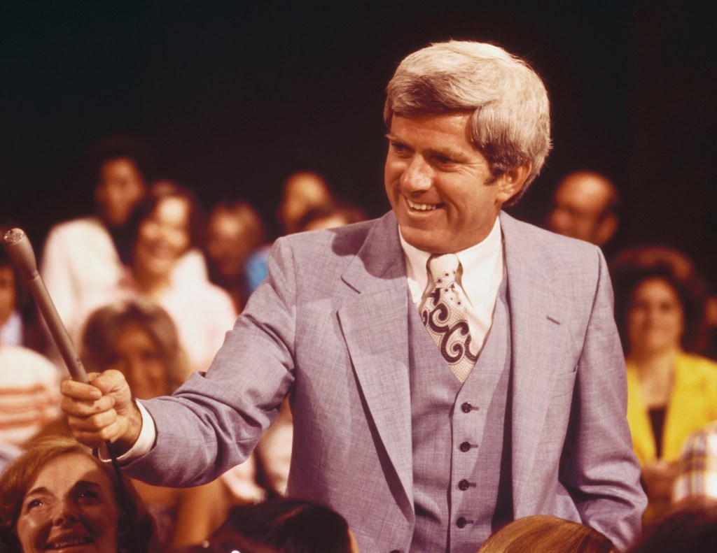 (Original Caption) Emmy award-winning talk show host Phil Donahue, 41, in ten years on the air is proving wrong that old theory that housewives desire little more from daytime television than soap operas and game shows.