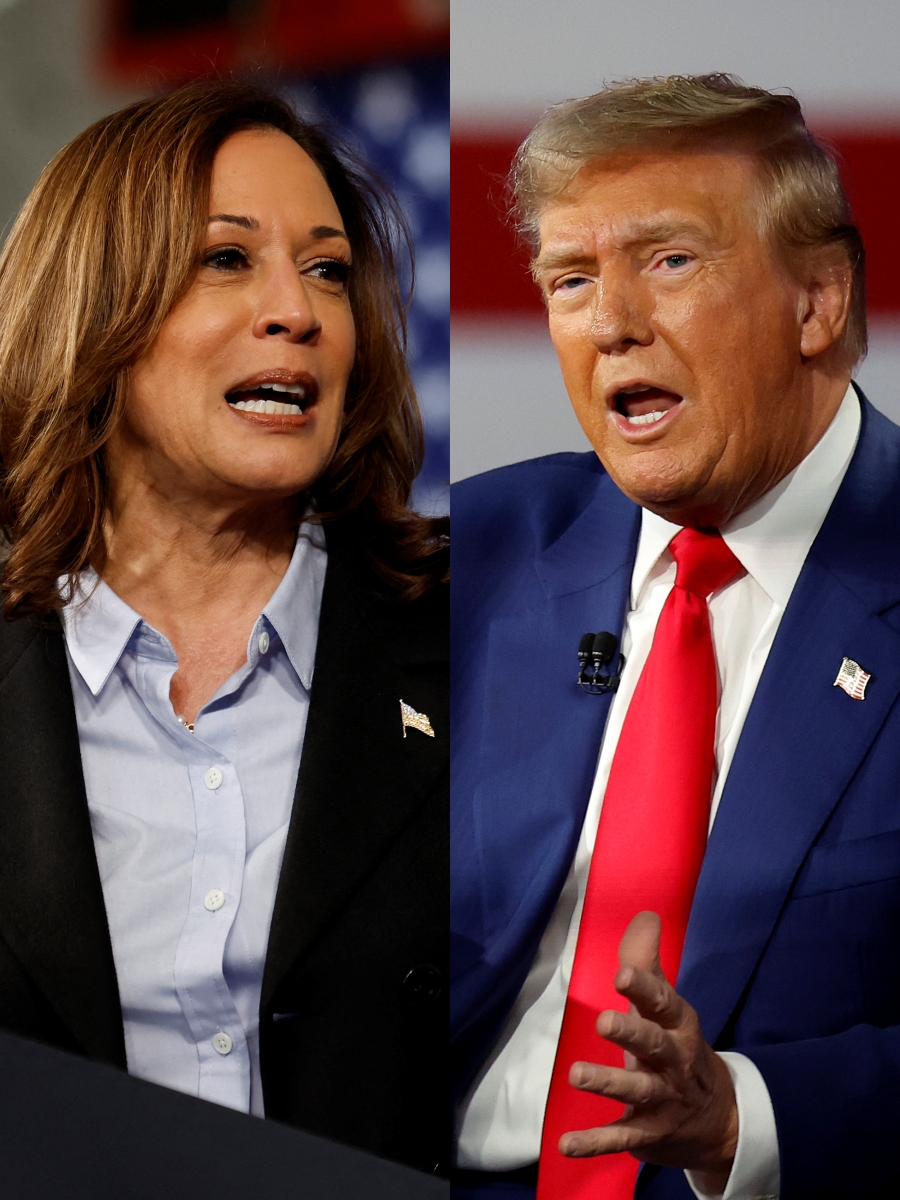 kamala harris donald trump side by side
