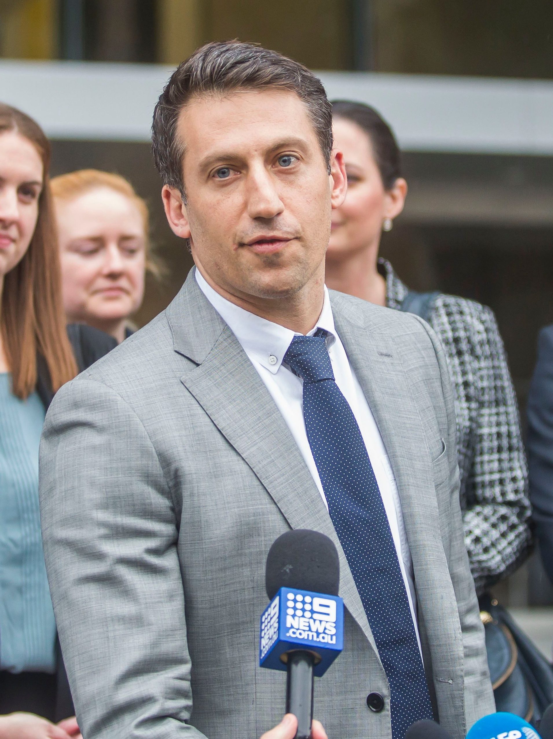 Alex Spiro, leader of Elon Musk attorneys team, talks to the press as he leaves the US District Court, Central District of California in Los Angeles on December 6, 2019. - Tesla co-founder Elon Musk was cleared of defamation on Friday by a jury in Los Angeles over a tweet in which he labeled a British caver "pedo guy." (Photo by Apu Gomes / AFP) (Photo by APU GOMES/AFP via Getty Images)