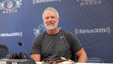  Former NFL player Brett Favre attends day 3 of SiriusXM At Super Bowl LVI on February 11, 2022 in Los Angeles, California. (Photo by Cindy Ord/Getty Images for SiriusXM )