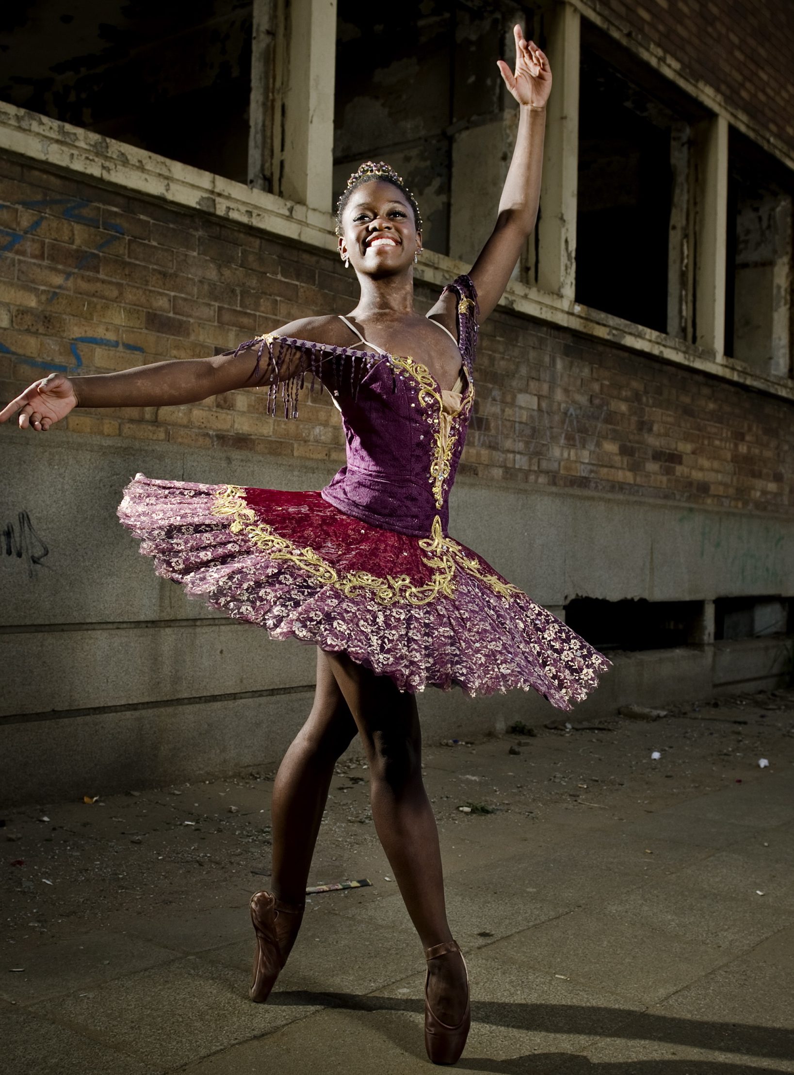 Michaela DePrince poses on July 12, 2012 in Johannesburg, South Africa.