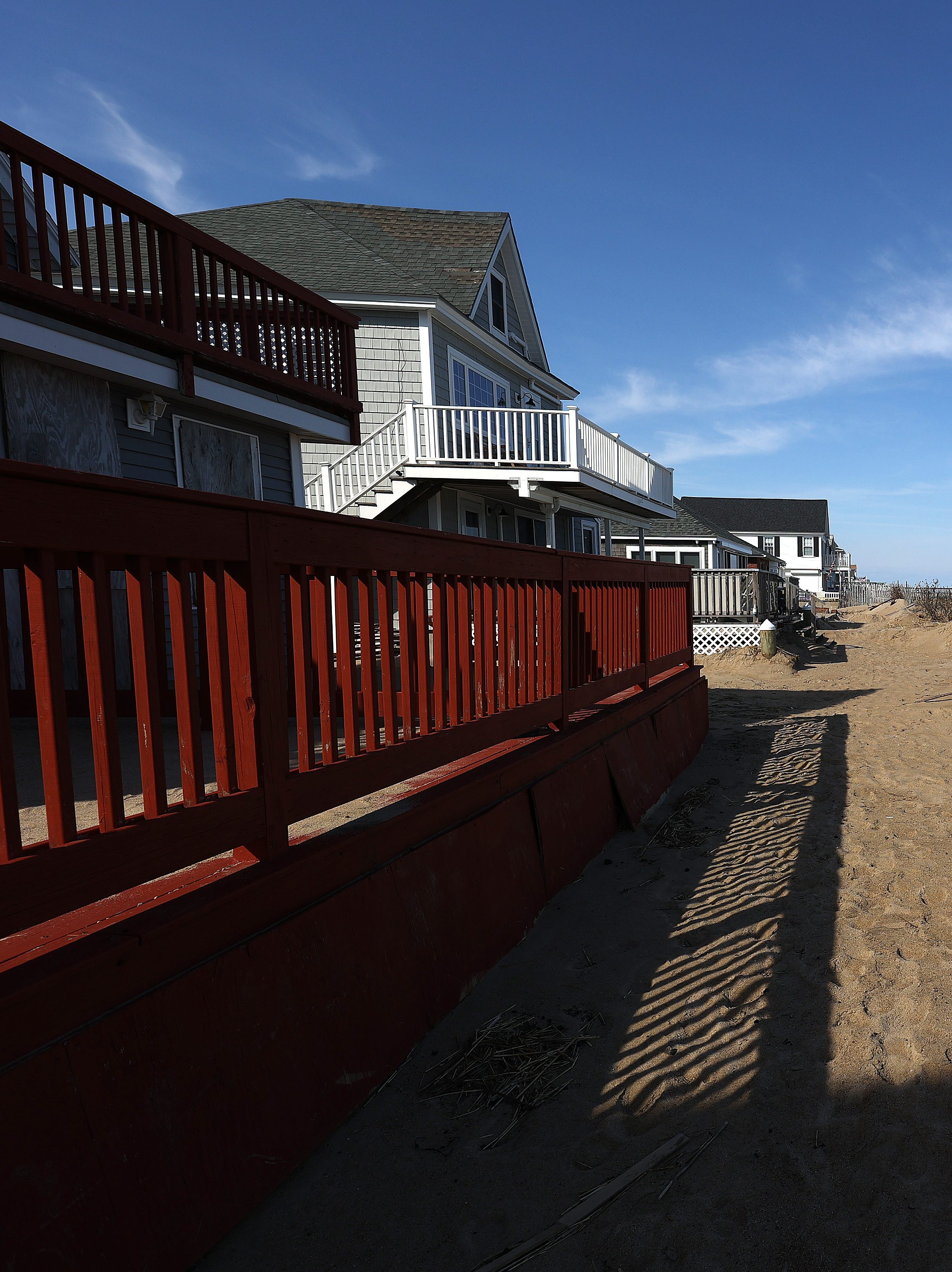 Salisbury Beach. Flooding washed away approximately 7,500 tons of sand from Salisbury Beach, destroying half of a $600,000 dune restoration effort property owners had launched to protect the beachfront, according to Tom Saab, president of Salisbury Beach Citizens for Change, which oversaw the project. (Photo by Barry Chin/The Boston Globe via Getty Images)