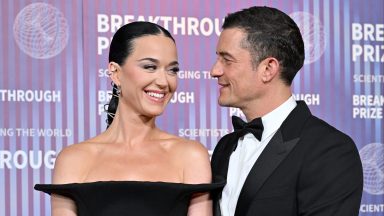  Katy Perry and Orlando Bloom attend the 10th Annual Breakthrough Prize Ceremony at Academy Museum of Motion Pictures on April 13, 2024 in Los Angeles, California. (Photo by Axelle/Bauer-Griffin/FilmMagic)