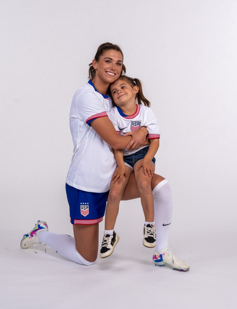  Alex Morgan of the United States poses during USWNT portraits at the team hotel on May 28, 2024 in Denver, Colorado. (Photo by Brad Smith/ISI Photos/USSF/Getty Images for USSF)