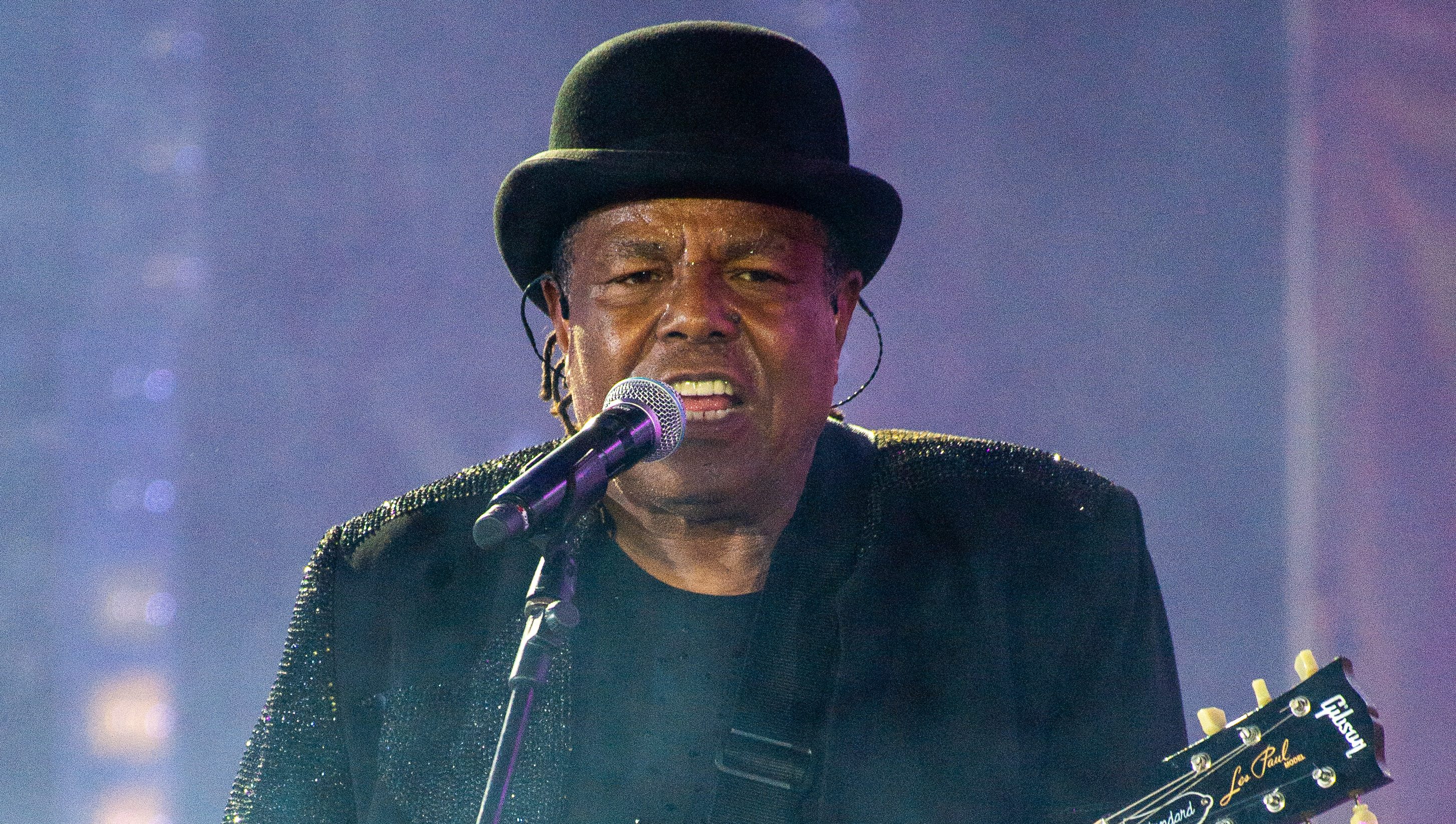 BAKU, AZERBAIJAN - JULY 26: Tito Jackson of The Jackson Five performs at DreamFest International Music Festival 2024 on July 26, 2024 in Baku, Azerbaijan. Dreamfest features dozens of music artist across 3 stages over 6 days at the Sea Breeze Resort. (Photo by Joseph Okpako/WireImage)