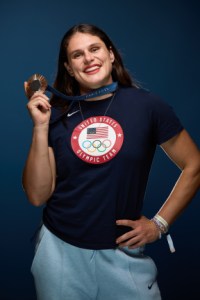  U.S. Olympians Ilona Maher poses for a photo at the USA House at Paris 2024 on July 31, 2024 in Paris, France. (Photo by Joe Scarnici/Getty Images for USOPC)