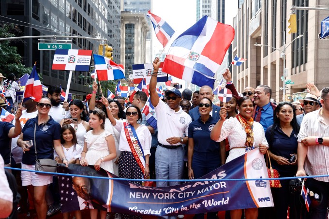 Eric Adams at the 2024 National Dominican Day Parade