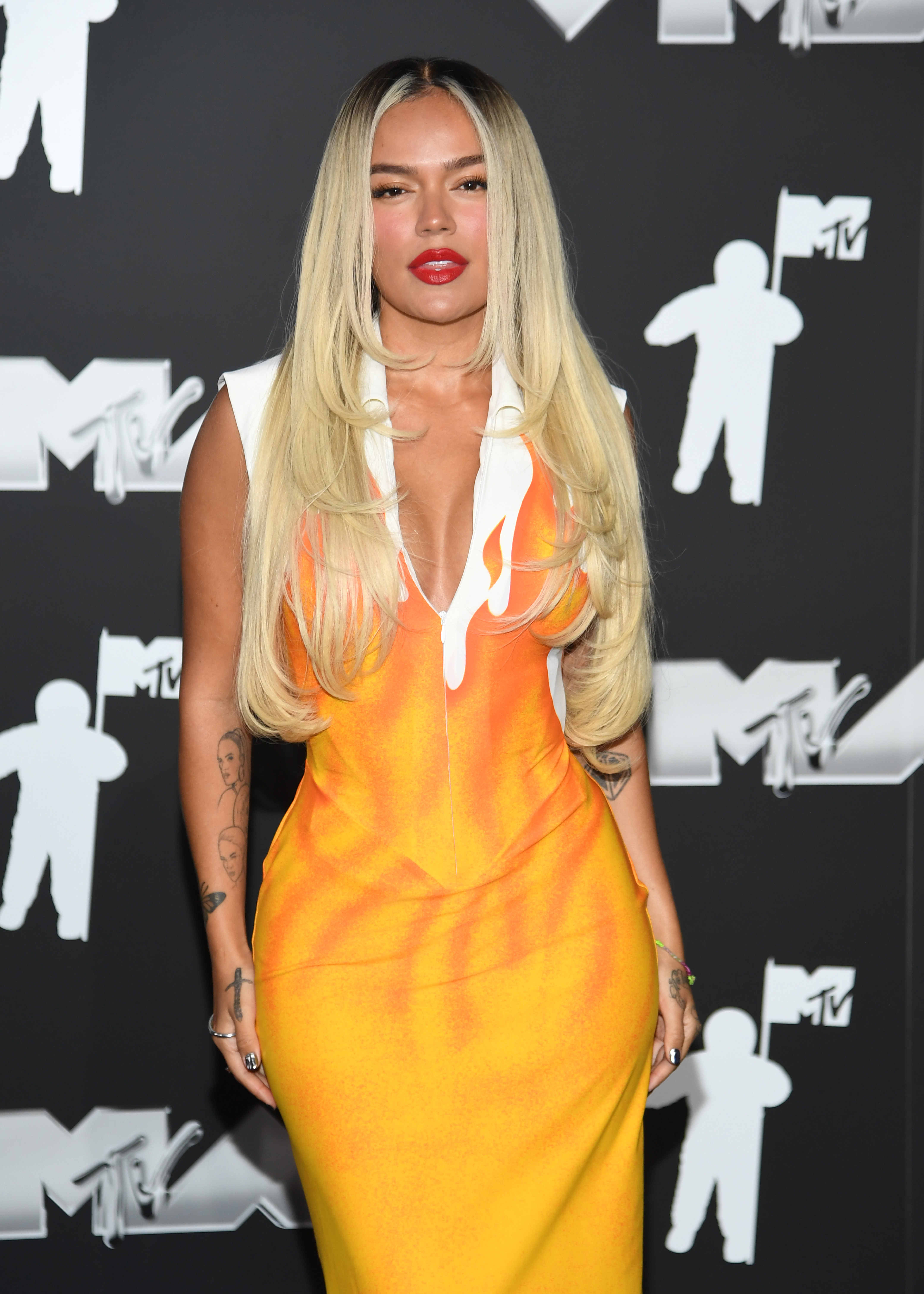  Karol G attends the 2024 MTV Video Music Awards at UBS Arena on September 11, 2024 in Elmont, New York. (Photo by Noam Galai/Getty Images for MTV)