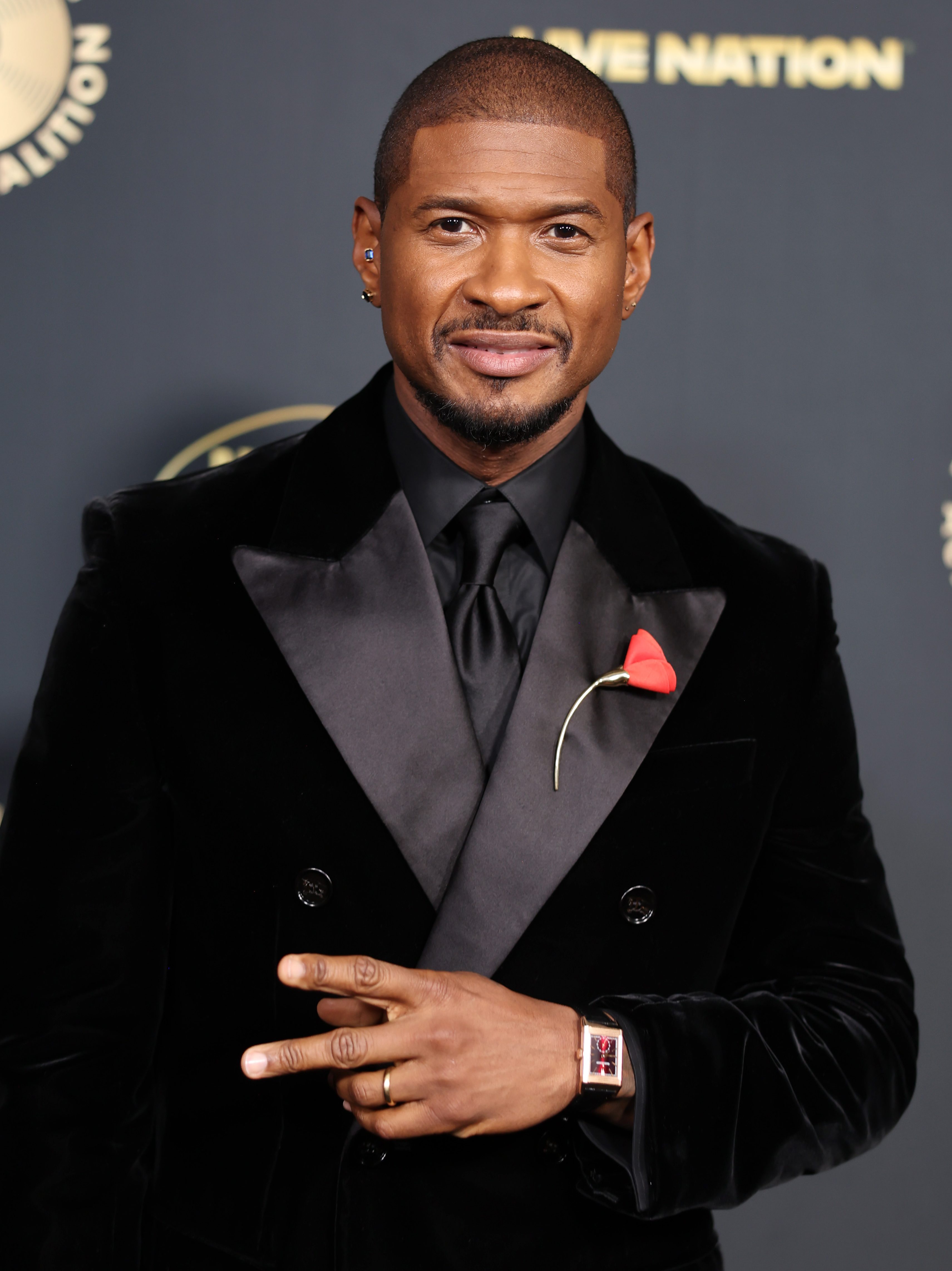 BEVERLY HILLS, CALIFORNIA - SEPTEMBER 19: Usher attends the 2024 Black Music Action Coalition Gala at The Beverly Hilton on September 19, 2024 in Beverly Hills, California. (Photo by Amy Sussman/WireImage)