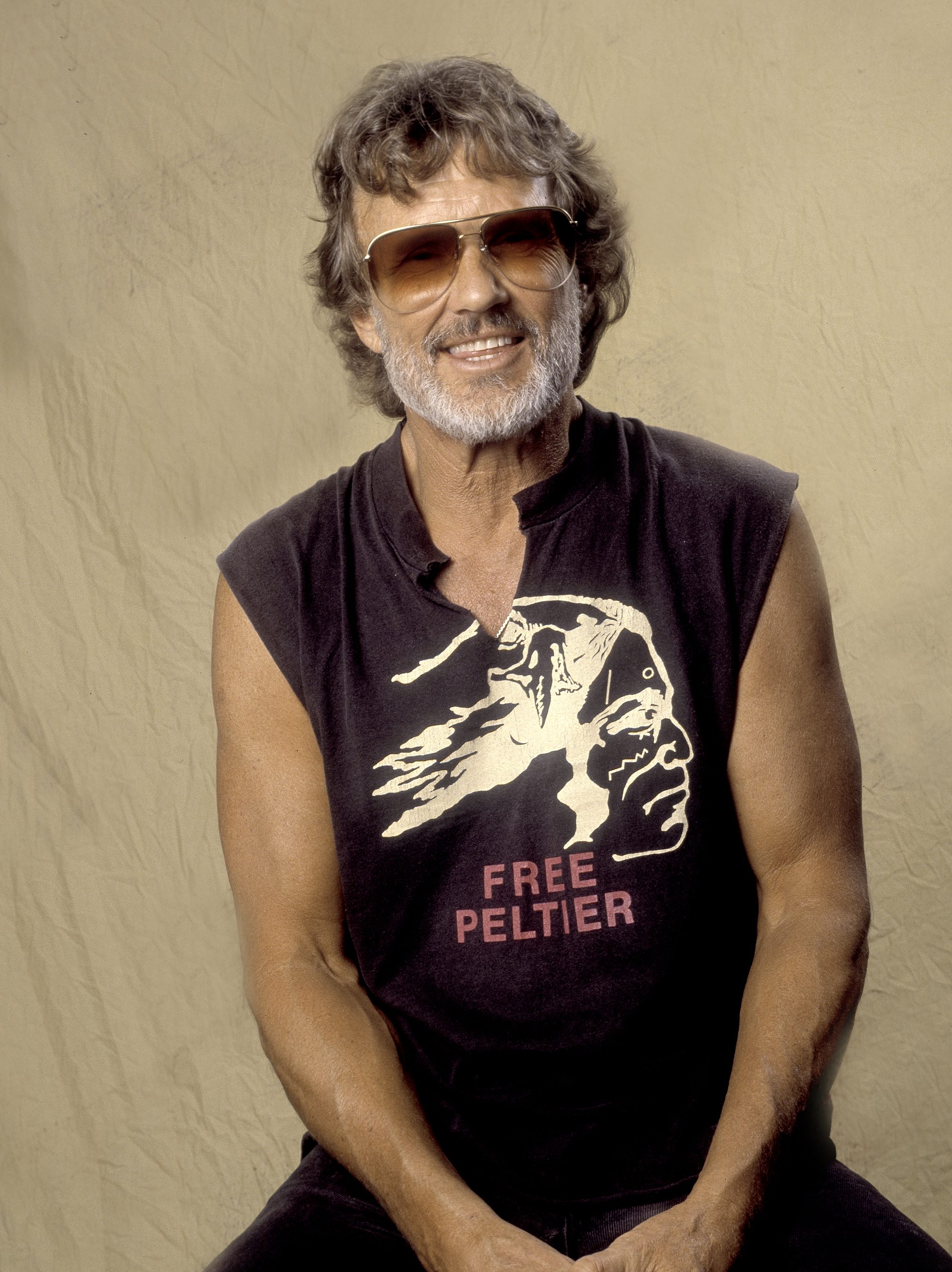 Kris Kristoferson at Farm Aid in Dallas, Texas, in 1992