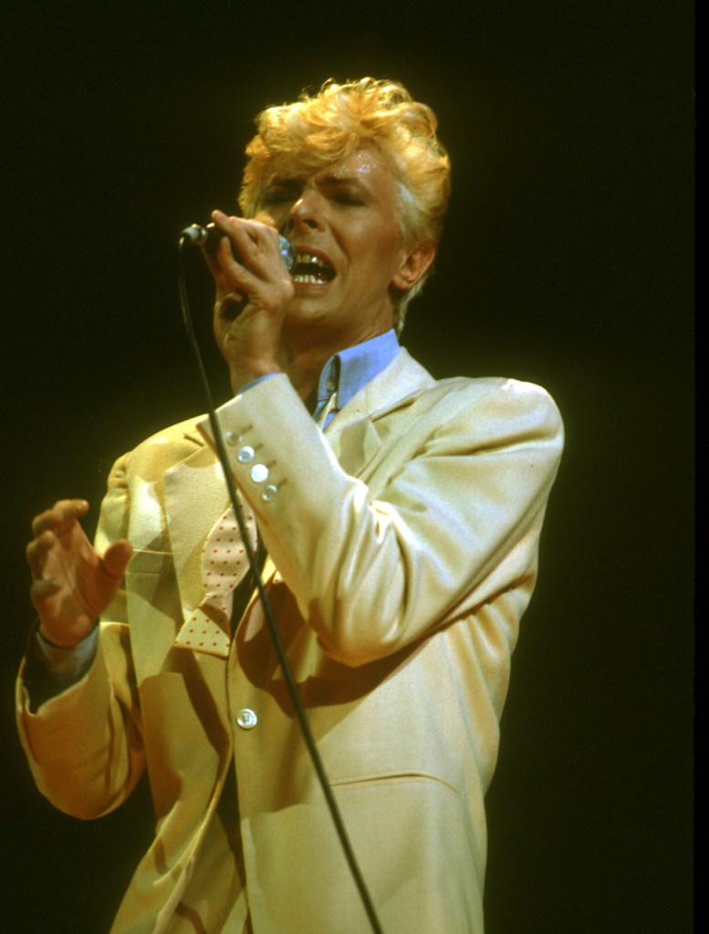  Musician David Bowie performing onstage in circa 1984. (Photo by Michael Ochs Archives/Getty Images)