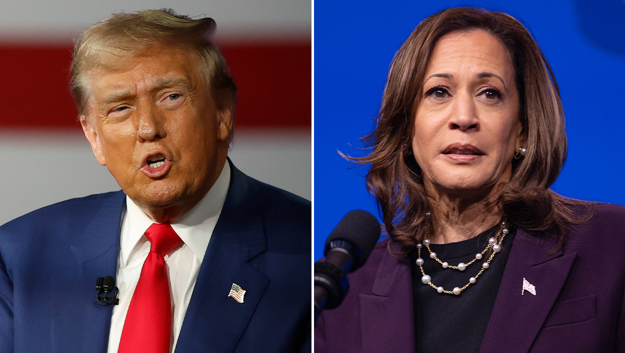 Donald Trump and Kamla Harris