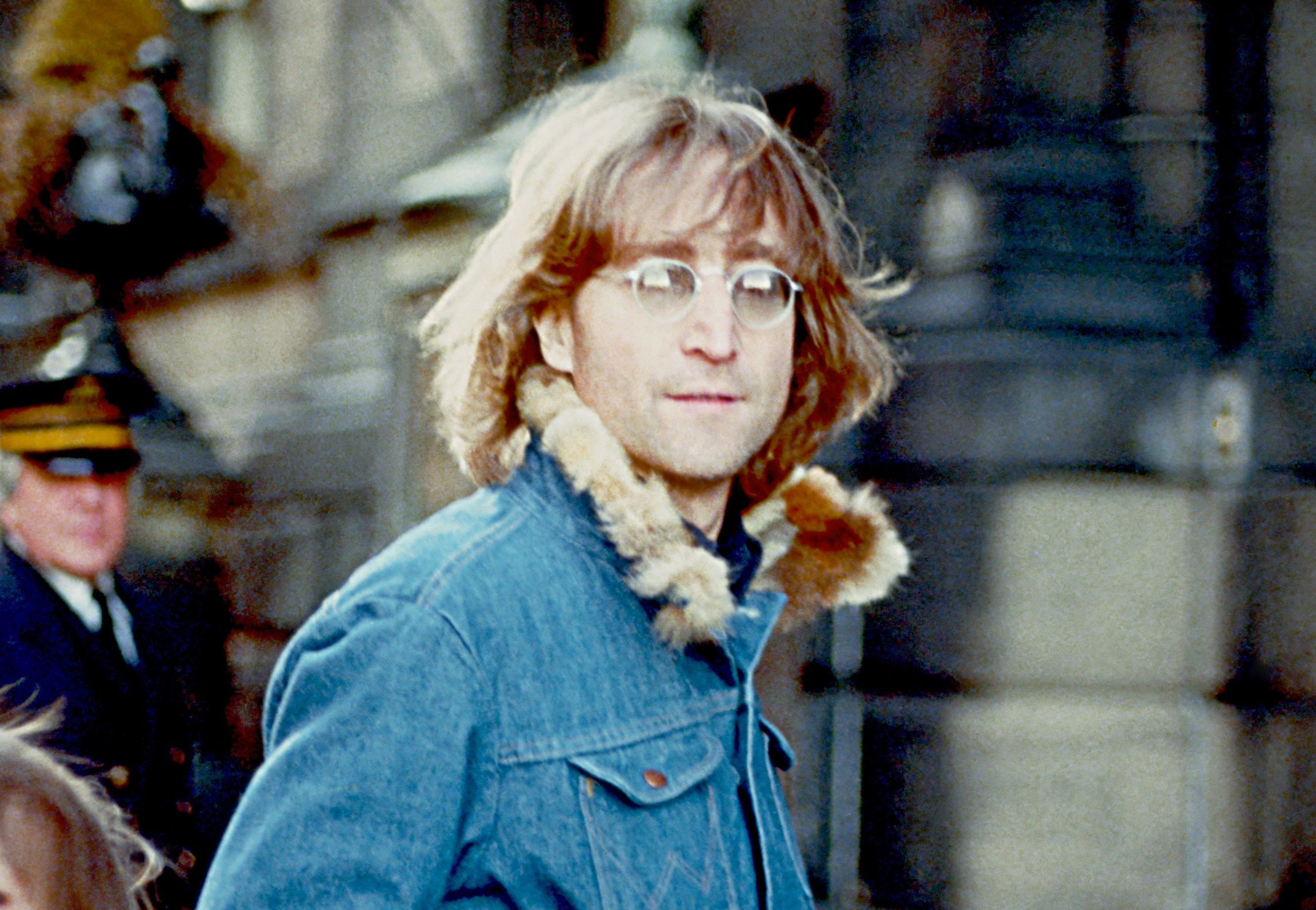 John Lennon poses for a photo with his wife Yoko Ono and son Sean Lennon in 1977 in New York City, New York. (Photo by Vinnie Zuffante/Getty Images)