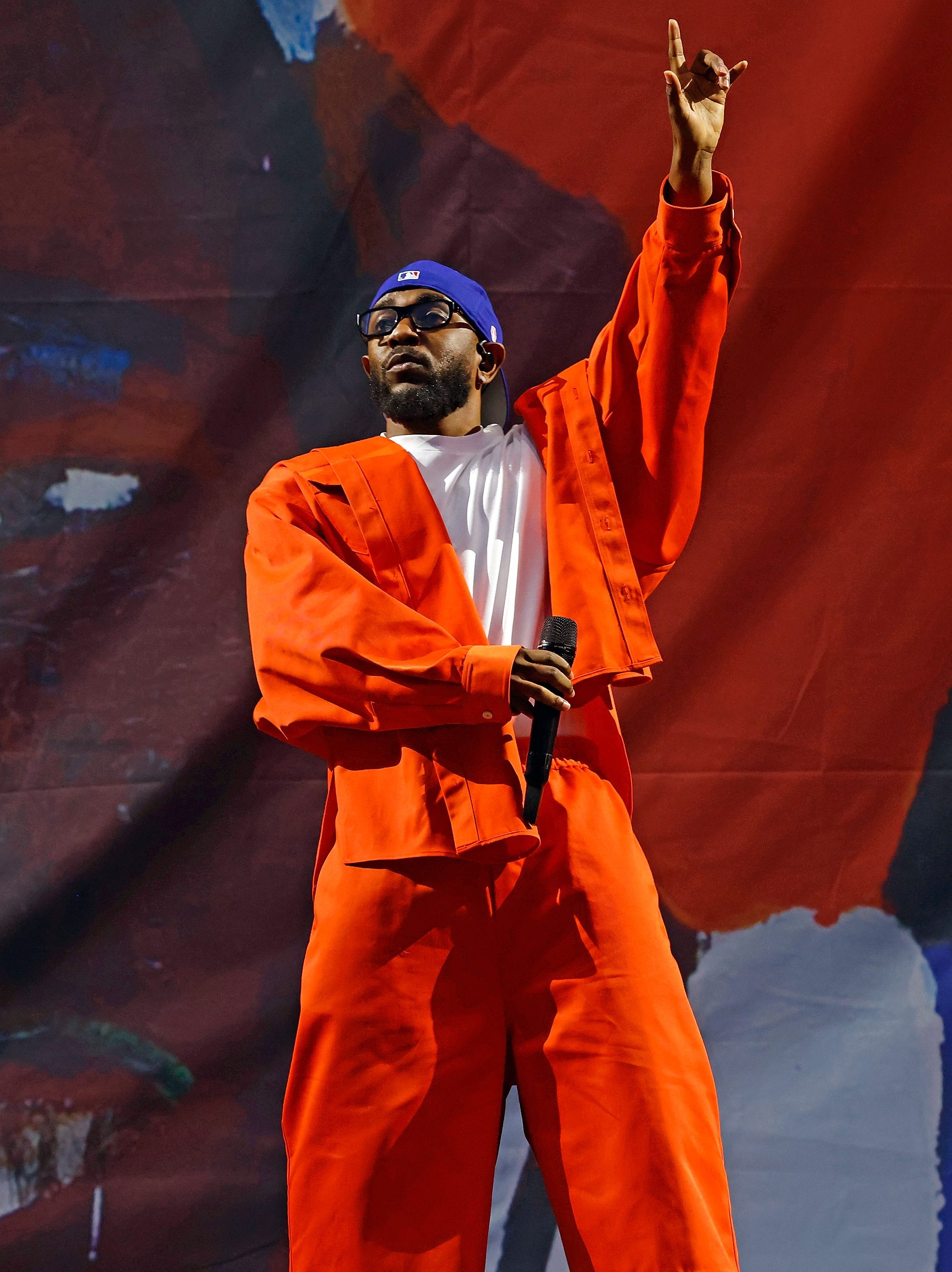 NEW YORK, NEW YORK - JUNE 11: Kendrick Lamar performs during the 2023 Governors Ball Music Festival at Flushing Meadows Corona Park on June 11, 2023 in New York City. (Photo by Taylor Hill/WireImage)