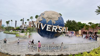  A general view of the Universal Studios Globe during the Premier League Summer Series Legends 5v5 at Universal Studios on July 24, 2023 in Orlando, Florida. (Photo by Julio Aguilar/Getty Images for Premier League)