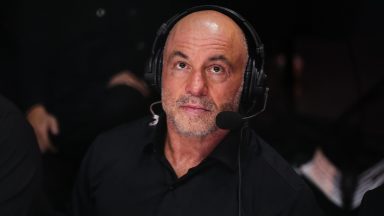  Joe Rogan looks on during the UFC 306 at Riyadh Season Noche UFC event at Sphere on September 14, 2024 in Las Vegas, Nevada. (Photo by Jeff Bottari/Zuffa LLC)