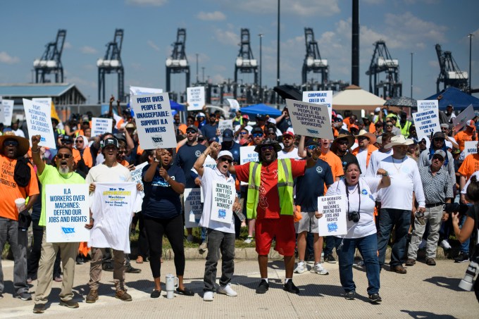 Dockworkers on Strike