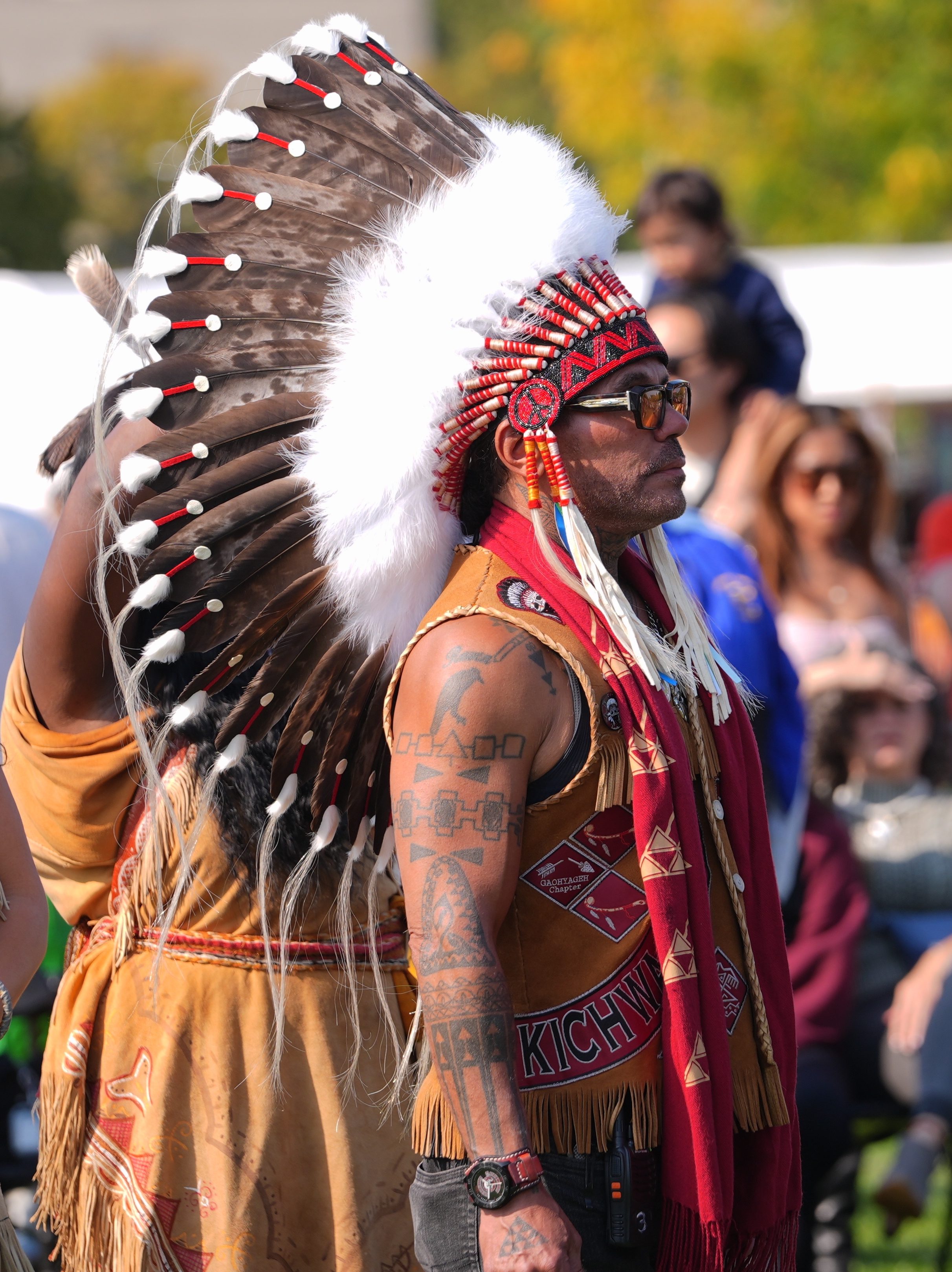 NEW YORK, UNITED STATES - OCTOBER 13: Indigenous communities around the world come together on Randall's Island for 10th annual Indigenous Peoples' Day celebration organized by the Indigenous Peoples' Day Committee (IPDNYC) in New York, United States on October 13, 2024. The event honors and celebrates over 532 years of indigenous survival and cultural resilience and is an alternative to Columbus Day. (Photo by Selcuk Acar /Anadolu via Getty Images)