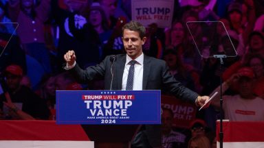  Comedian Tony Hinchcliffe at a rally for former president Donald Trump on Oct. 27 at Madison Square Garden in New York.

(Photo by Peter W. Stevenson /The Washington Post via Getty Images)