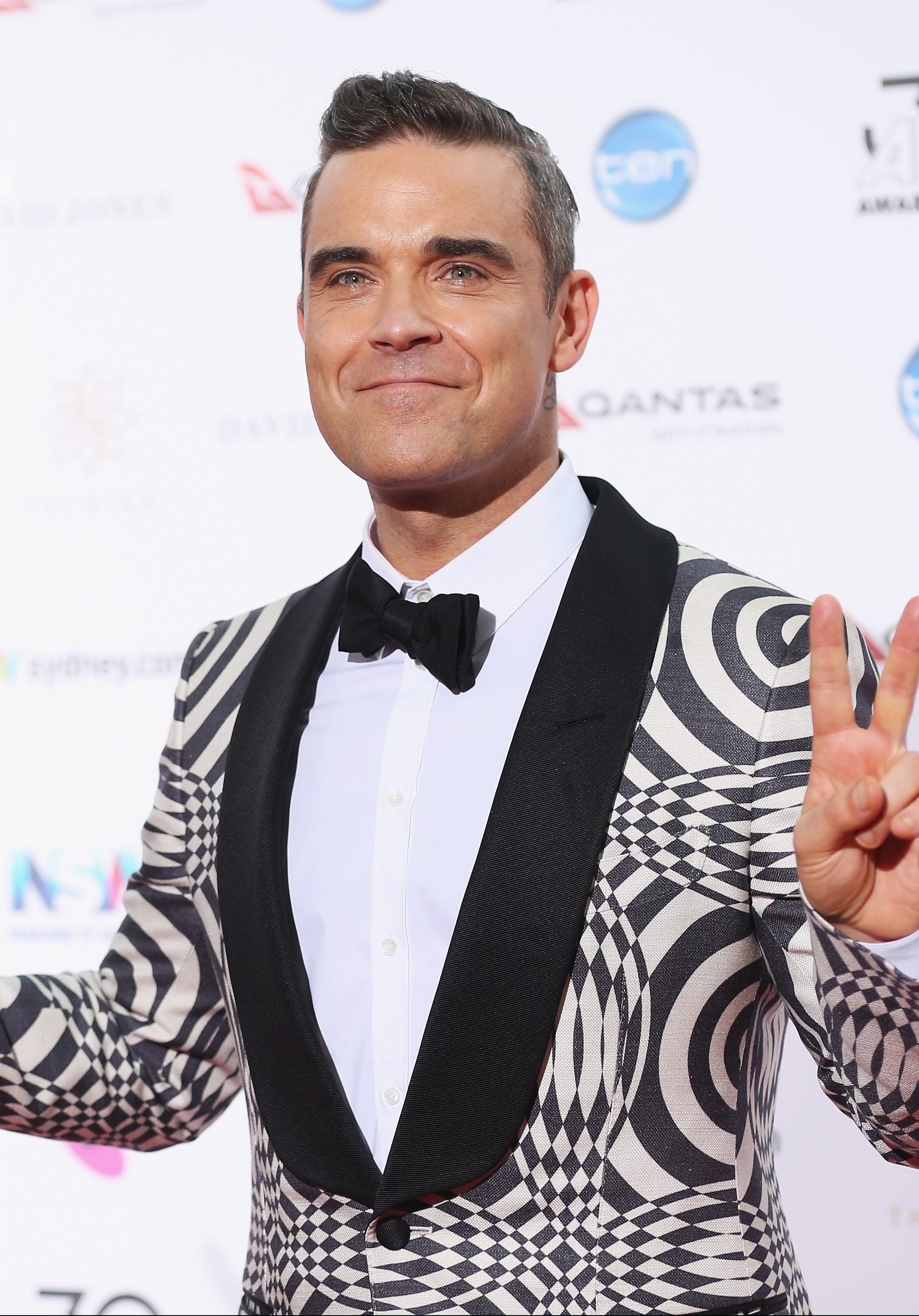 Robbie Williams arrives for the 30th Annual ARIA Awards 2016 at The Star on November 23, 2016 in Sydney, Australia. (Photo by Don Arnold/WireImage)