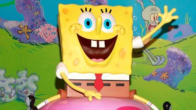 NEW YORK - JULY 15: The cartoon character Spongebob Squarepants wax figure is displayed at the unveiling at Madame Tussauds on July 15, 2009 in New York city. (Photo by Charles Eshelman/FilmMagic)