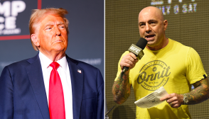 Donald Trump (L) Joe Rogan (R)