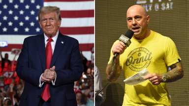 Donald Trump i Joe Rogan obok siebie