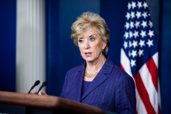 Linda McMahon in 2018