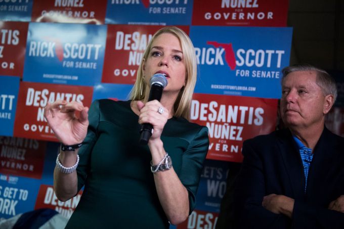 Pam Bondi in Tampa in 2018