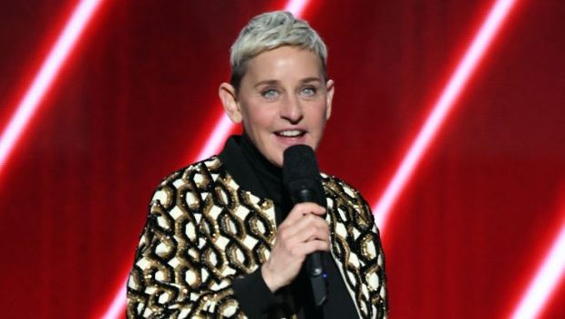 LOS ANGELES, CALIFORNIA - JANUARY 26: Ellen DeGeneres speaks onstage during the 62nd Annual GRAMMY Awards at STAPLES Center on January 26, 2020 in Los Angeles, California. (Photo by Kevin Winter/Getty Images for The Recording Academy )